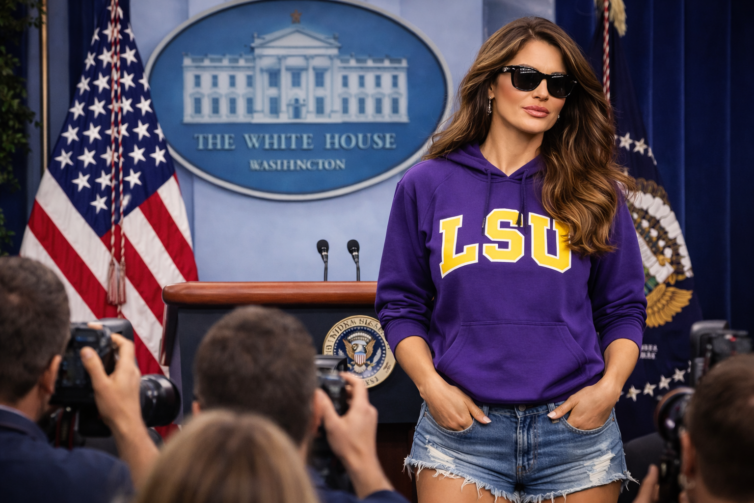 Melania Trump at podium